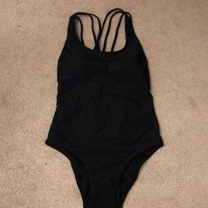 Black one piece swimsuit